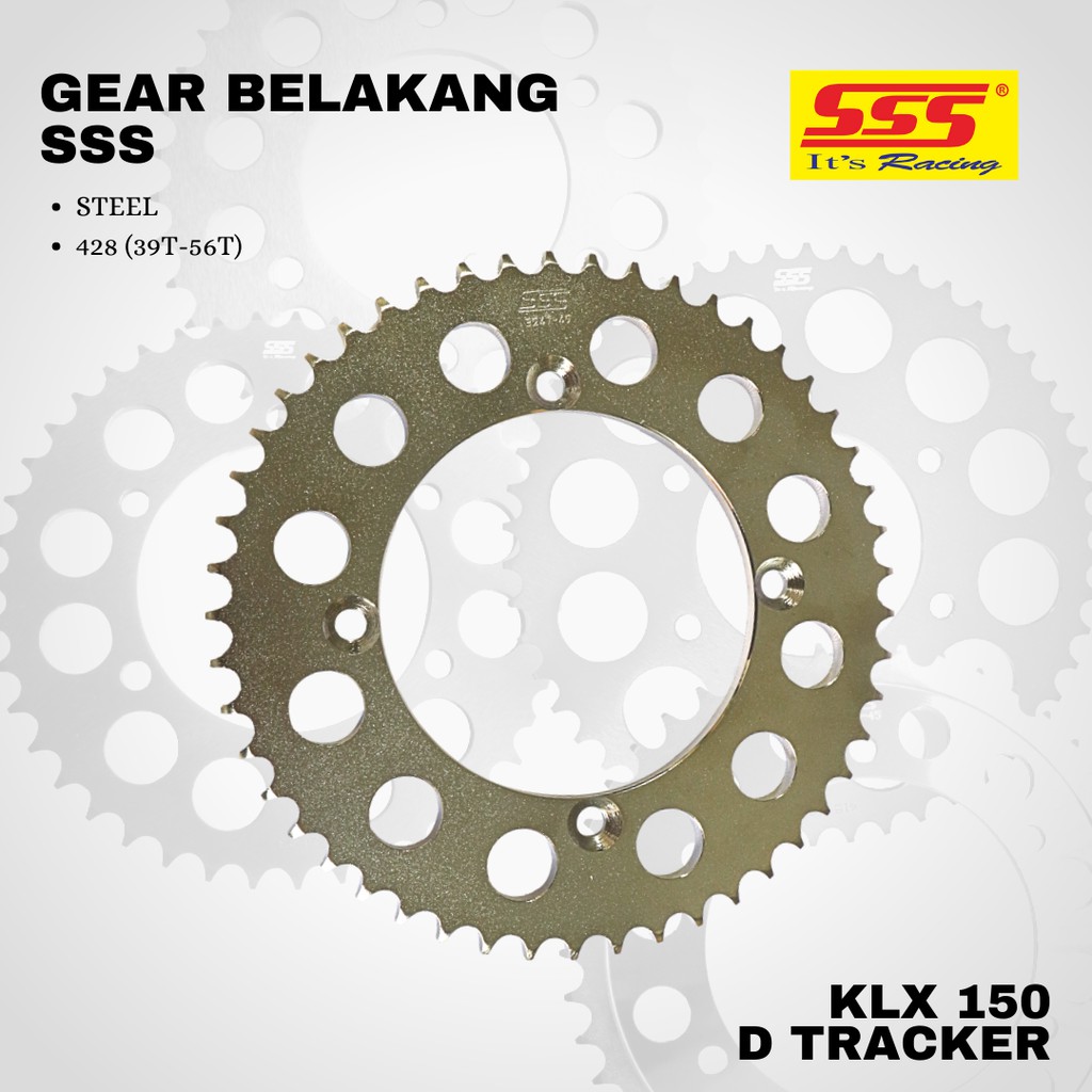 Gear gir klx D TRACKER 150 sss 428 36 37 38 39 40 41 42 43 44 45 46 47 48 49 50 51 52 53 54 55 56 57 58 59 60 STEEL SILVER