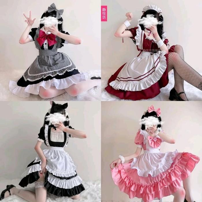 Kostum Maid Lolita Dress Costume Cosplay