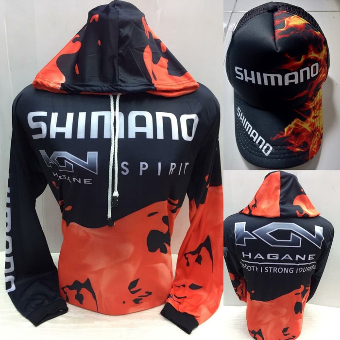 SETELAN JERSEY MANCING PLUS TOPI SHIMANO RED