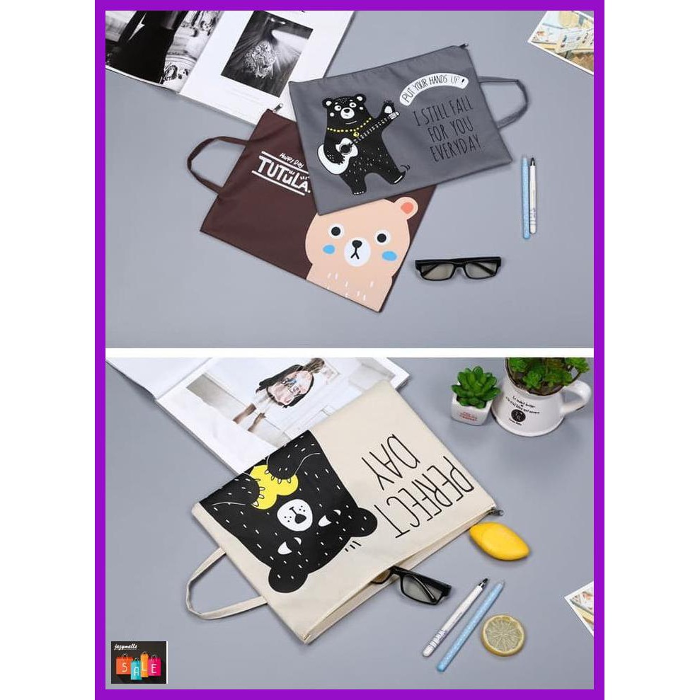

DOCUMENTO- PF01 CREATIVE FUN PRINT PORTABLE A4 FILE STORAGE POUCH BAG - LOOKATME -ASLIII.