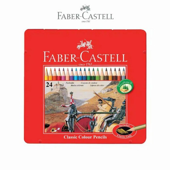 

(BISA COD) Pensil Warna Faber Castell 24 Classic Kemasan Kaleng (Tin Case)