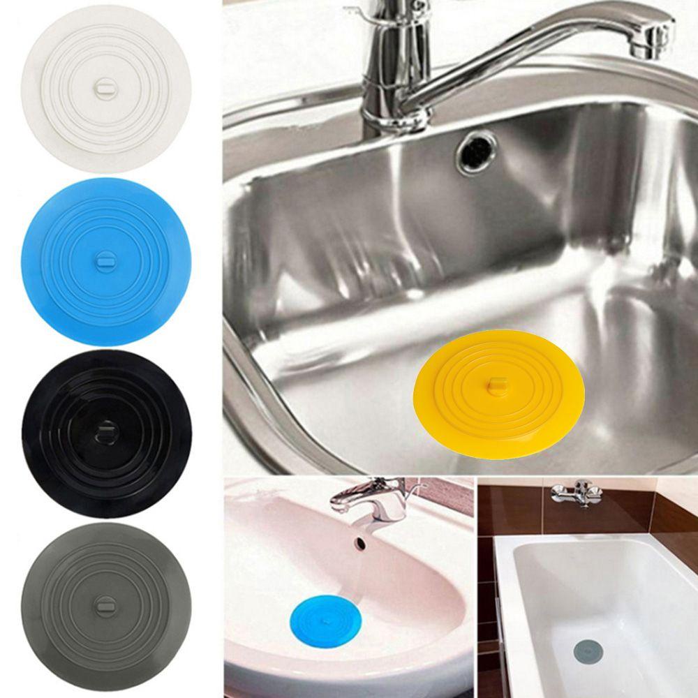 CHOOKYY Steker Wastafel Air 15cm Silikon Kamar Mandi Berguna Dapur Bulat Penutup Saluran Air Anti Bocor
