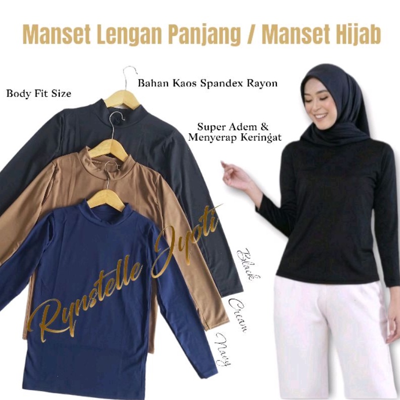 Jual Manset Kaos Lengan Panjang Manst Hijab Manset Kaos Premium