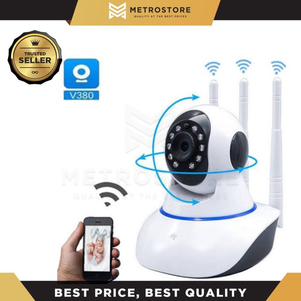 Wifi Smart Net Camera Ip 1080P V380 Pro Ipcam Cctv Wifi 3 Antena