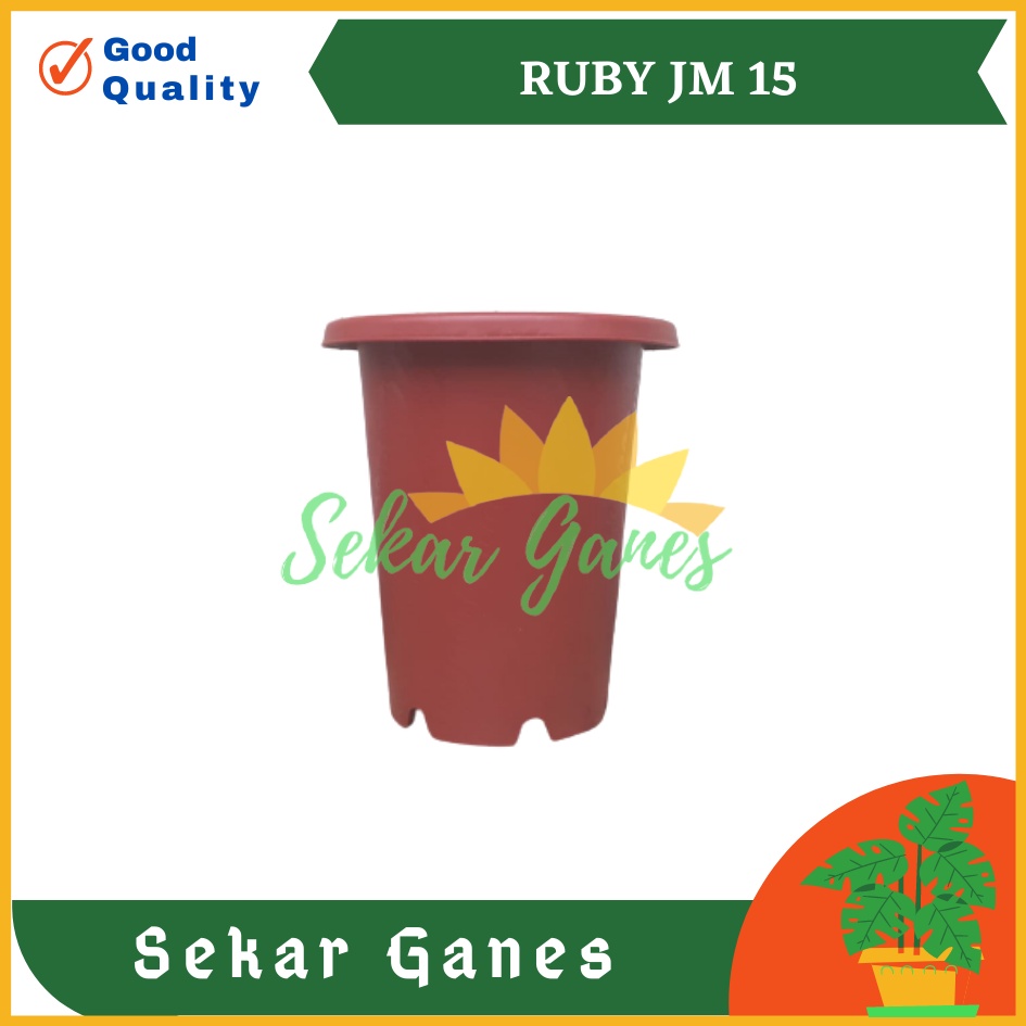 Pot Bunga Jm Ruby 15 Coklat Merah Bata Motif Astor Uk Mirip Pot Yogap 15  17 18 19 Grosir Murah