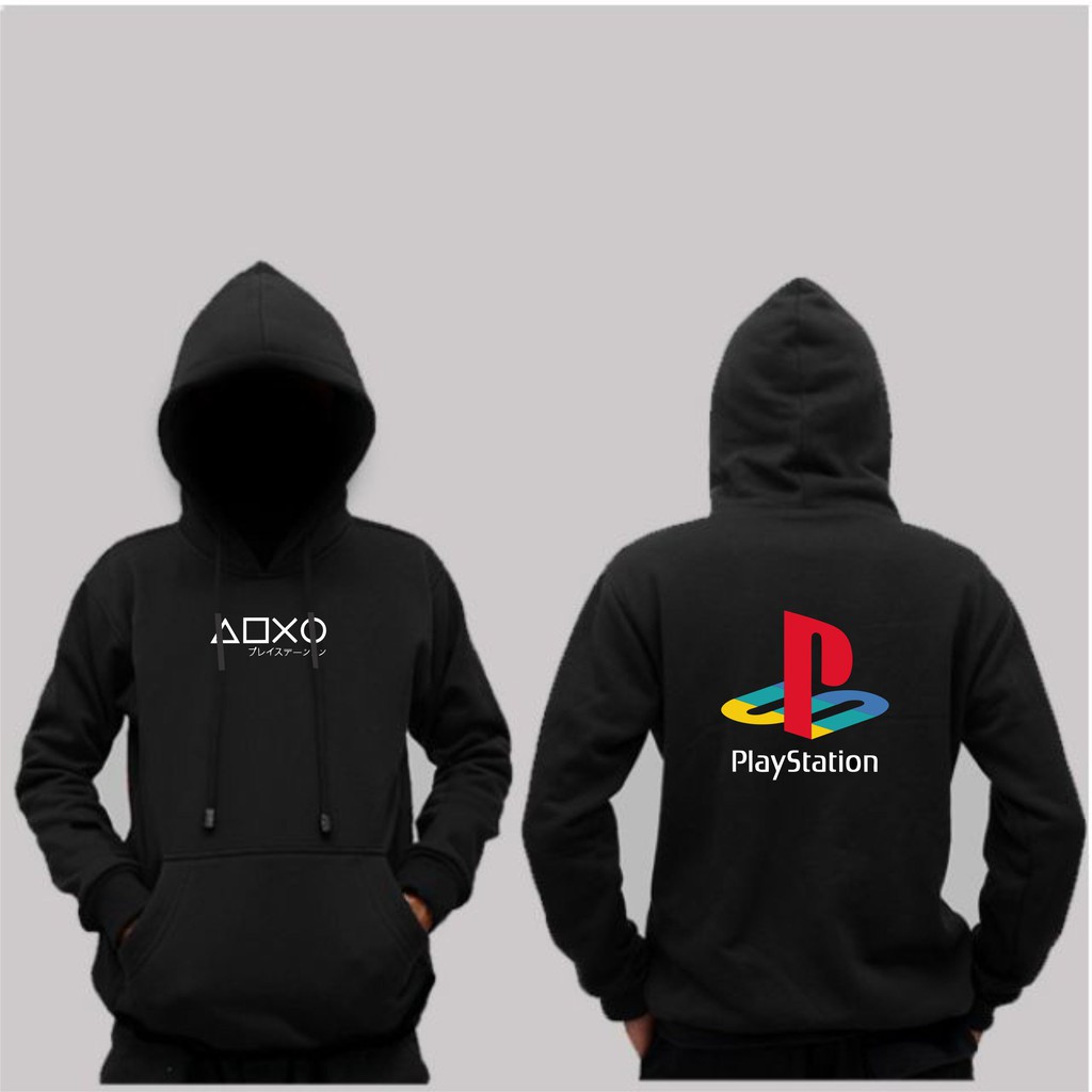 Jaket Hoodie Sweater PlayStation Gaming Japan Unisex Keren Jumbo Ukuran S-5XL Fleece