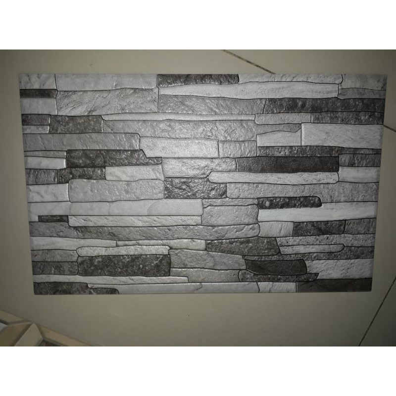 keramik dinding motif batu alam grey