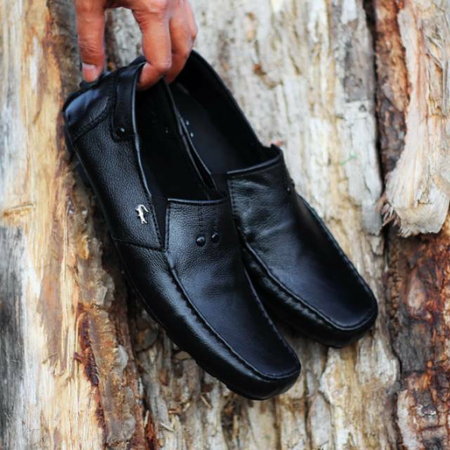 Alv 032 [Satipa_Store] SEPATU SLIP ON PRIA CROCODILE 002 100% KULIT SAPI ASLI SEPAT SLOP PANSUS 3943