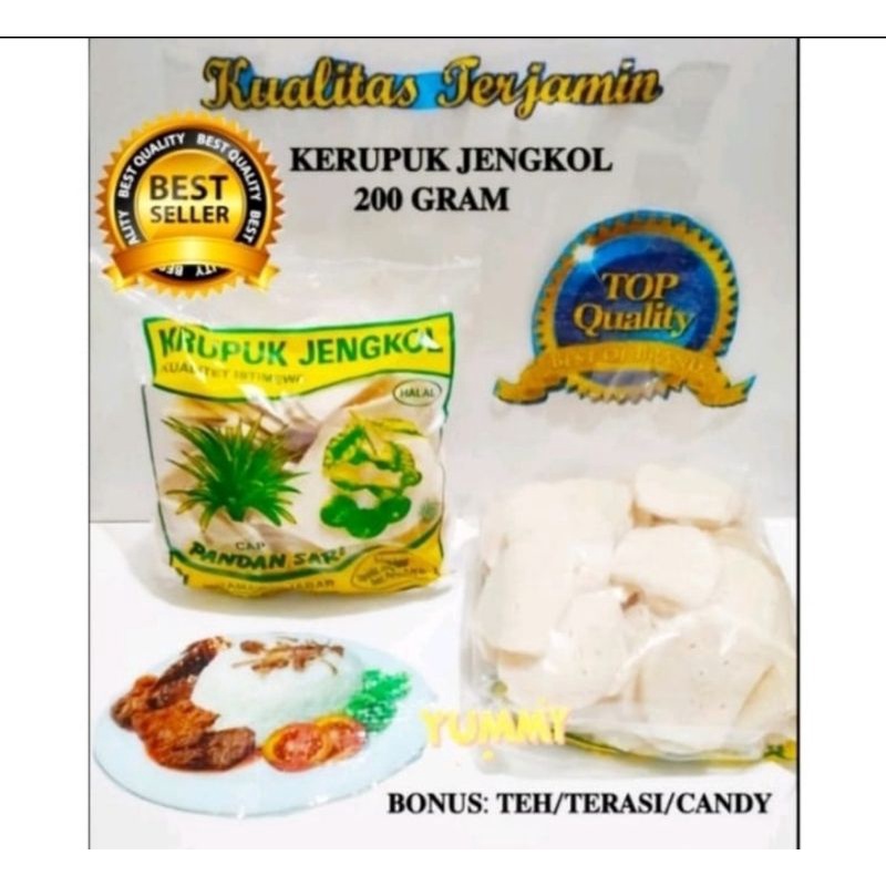 

KERUPUK JENGKOL PANDAN SARI OLEH OLEH KHAS CIREBON GRATIS terasi