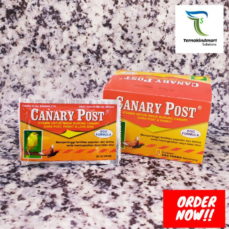 Canary Post 10 Gram Vitamin Indukan Burung Merpati Post Parkir Lovebird Kenari