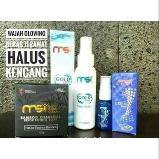 Paket Glowing MSI ( Face Mist Sabun Bamboo Glowing Serum) / Paket MSI Original