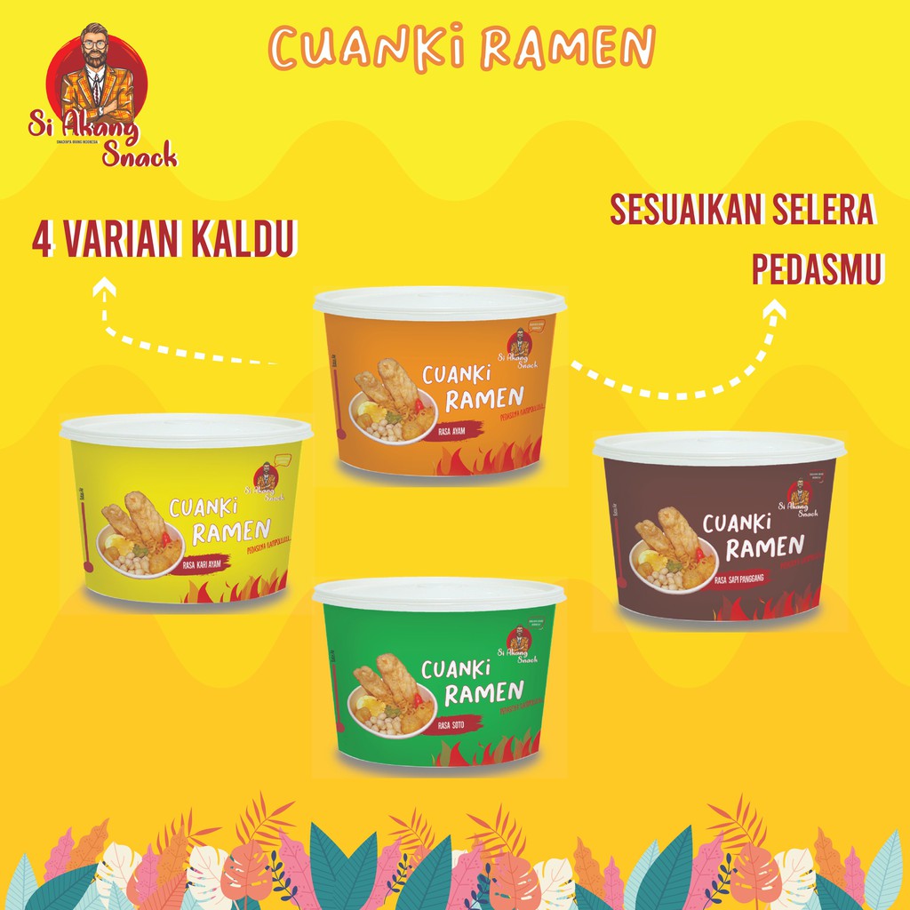 CUANKI RAMEN INSTAN BY SI AKANG SNACK LAKOCA KYLAFOOD SEHOT GEPREK MANTAP JIWA BAPPER ENTIN RAOS