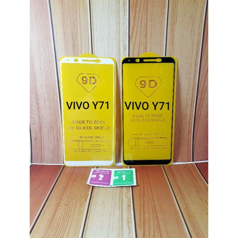 tempered glass/Anti gores kaca full layar type hp Vivo y71