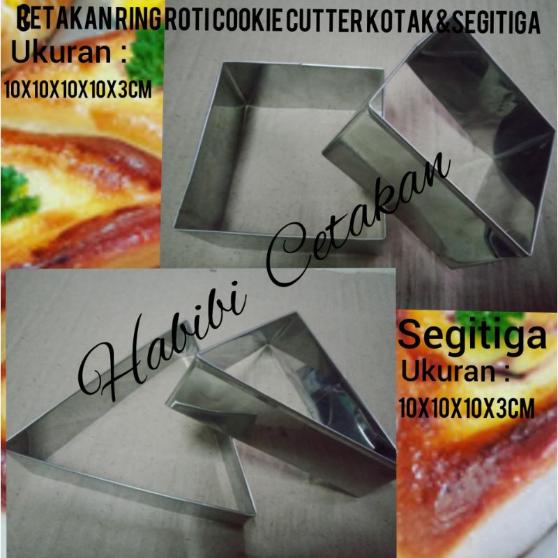 CETAKAN RING ROTI KOTAK&SEGITIGA (1LUSIN)