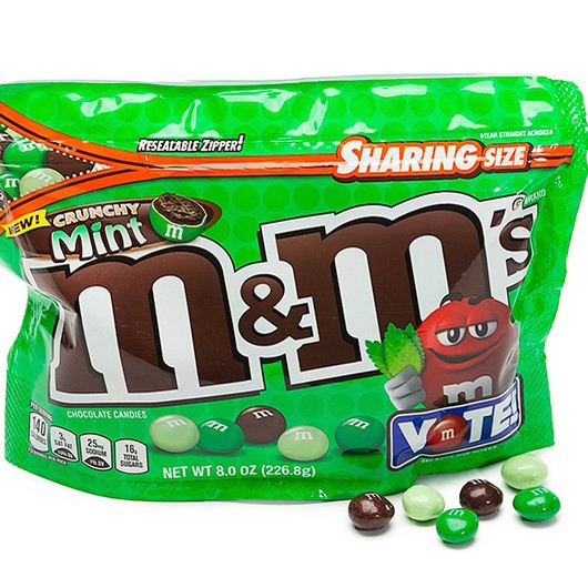 

M&M'S M&M CRUNCHY MINT CHOCOLATE CANDIES SHARING 226,8 GR