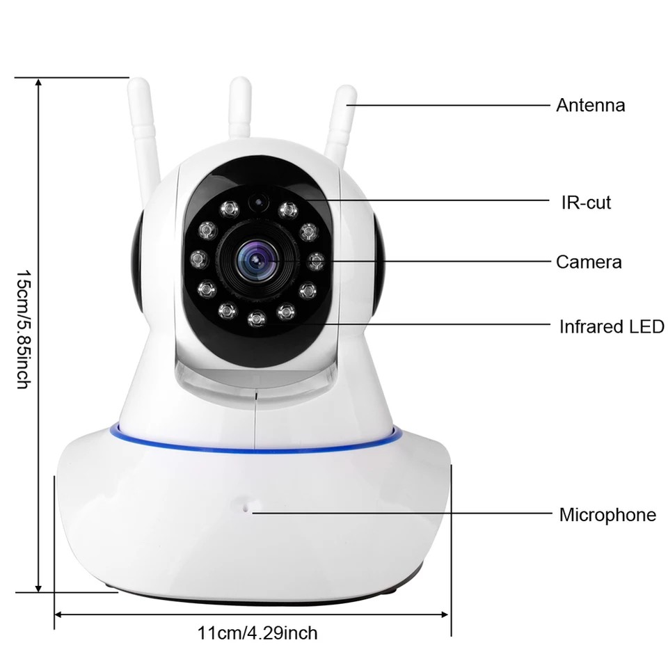 Smart Ip Camera CCTV Infrared - Kamera CCTV Wifi 3 Antena