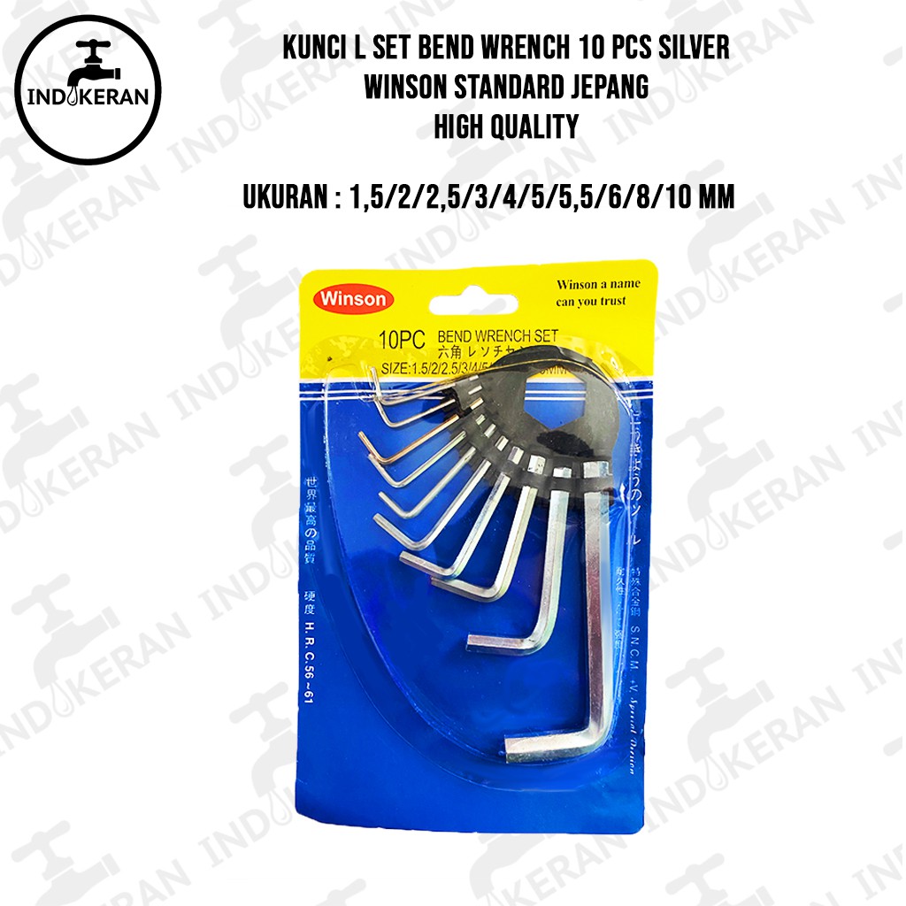 INDOKERAN - Kunci L Set 10 Pcs - High Quality
