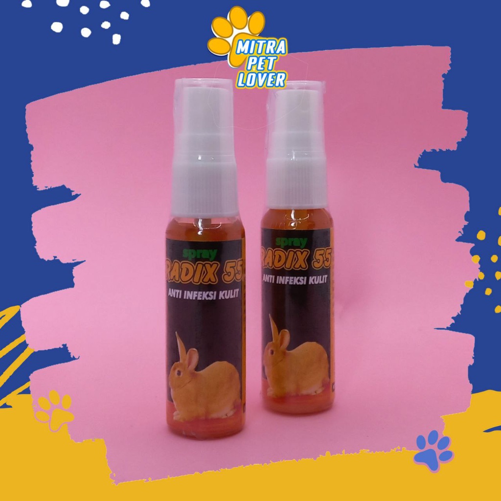 OBAT KUDIS KELINCI - RADIX SPRAY 10 ML ORIGINAL - SEMPROT ANTI SCABIES KUDIS EKSIM KORENG GATAL PADA KELINCI RABBIT - MURAH ASLI GARANSI - KUALITAS -PET ANIMAL HEALTHCARE &amp; VETERINARY TAMASINDO OBAT &amp; VITAMIN TERNAK HEWAN BINATANG PELIHARAAN MITRAPETLOVER