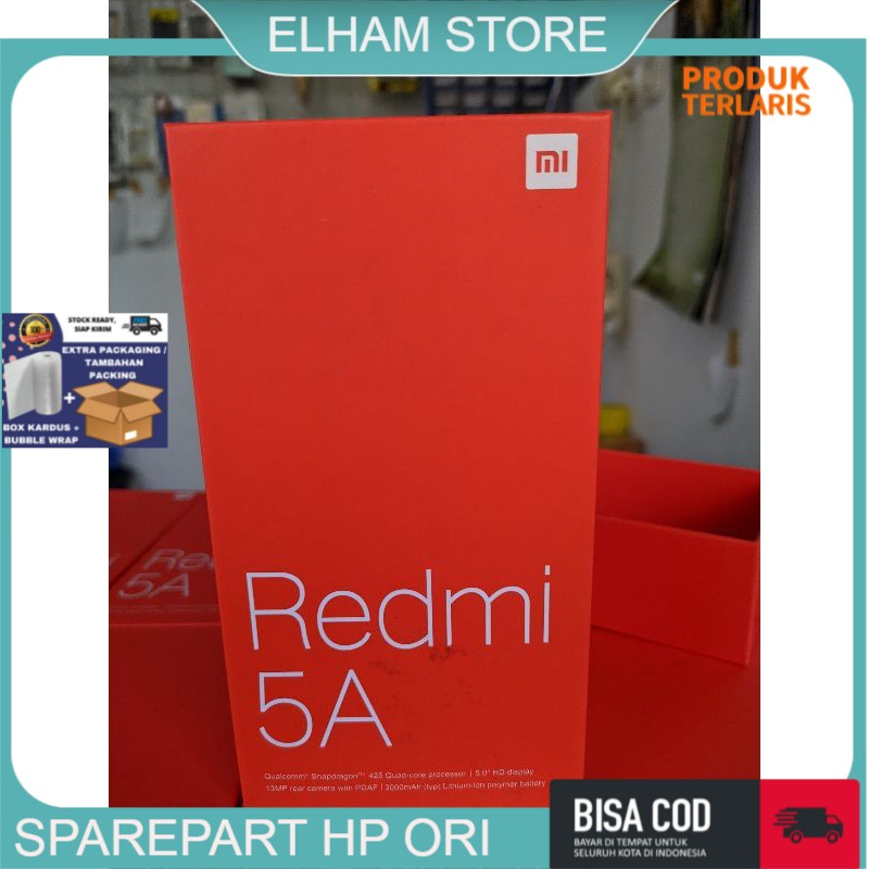 

KOTAK DUS BOX DUSBUK WADAH TEMPAT KARDUS XIAOMI 5A TAM RESMI KOMPATIBEL ASLI BAWAAN BONUS SIM EJECTOR