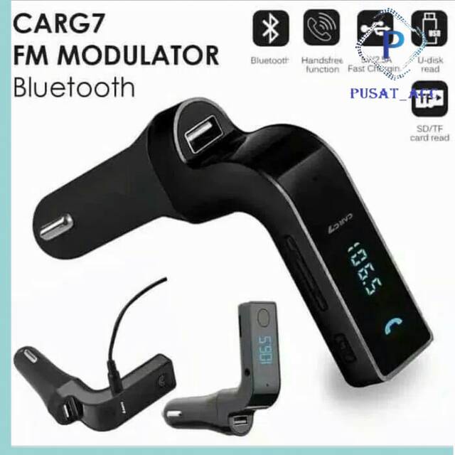 CAR G7 FM MODULATOR - G7 MP3 AUDIO TRANSMITTER BLUETOOTH CAR CHARGER