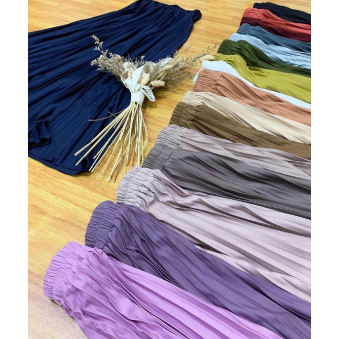 ROK PLISKET KLOK REMPEL BESAR PREMIUM BAHAN HYGET BAGUS DAN TEBAL / ROK BEST SELLER-Sabasollshop
