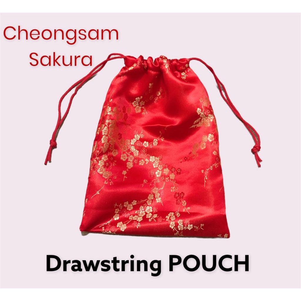 Fawn'G Handmade - Pouch Serut Imlek Bahan Cheongsam Imlek