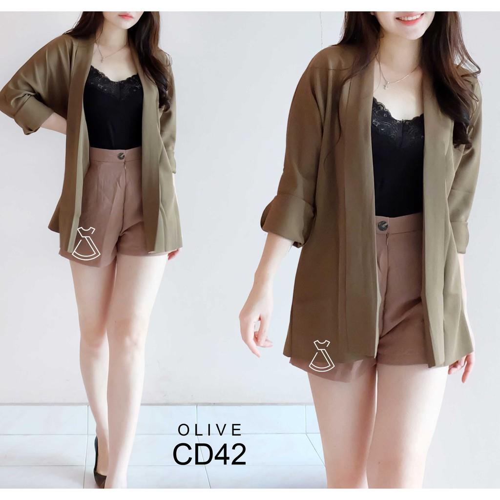 CD42 - Outer Cardigan Scuba Wanita