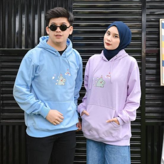 day27_shop / Party Dino Sweater / Sweater Fleece / Sweater Couple / Sweater Hoodie Unisex / CH 1