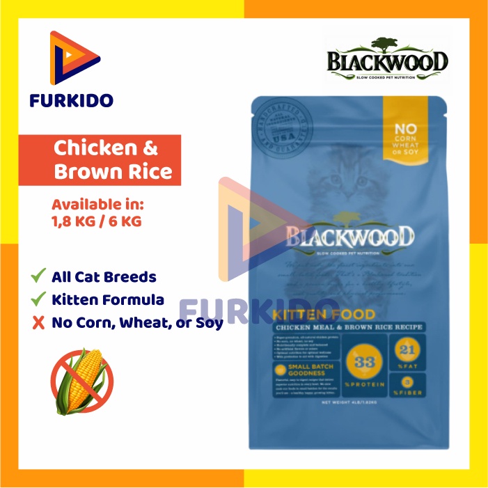 Blackwood Cat Food For Kitten Chicken &amp; Rice 6 KG