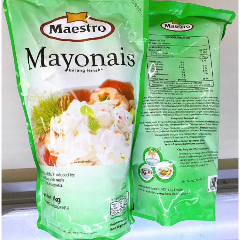 MAESTRO Mayonaise 1 kg Standing Pouch