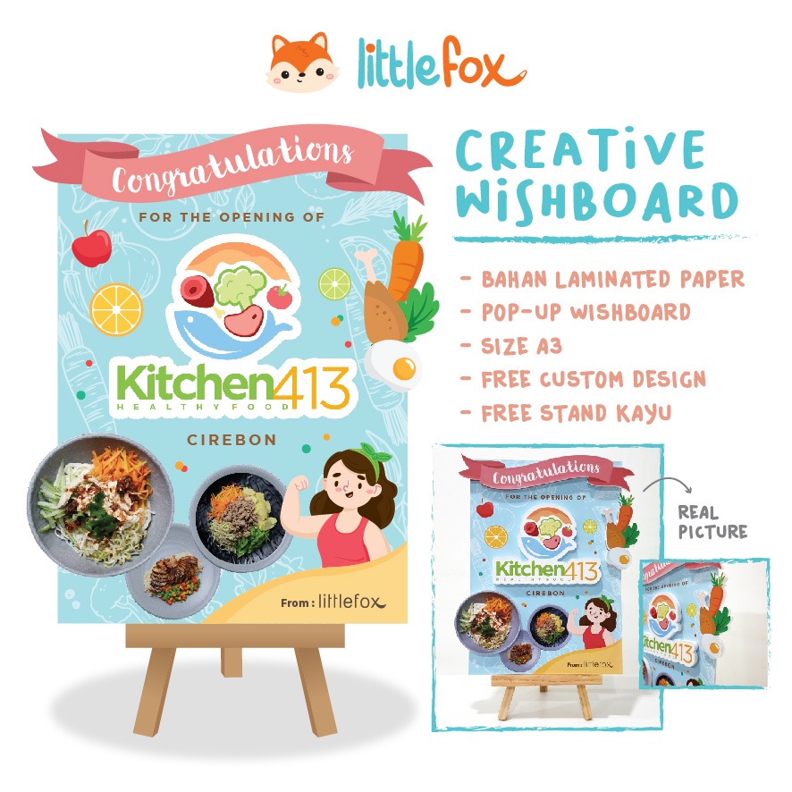 

LITTLEFOX - PAPAN KREATIF / KARTU UCAPAN / PAPAN UCAPAN SELAMAT / PAPAN GRAND OPENING / BUNGA PAPAN