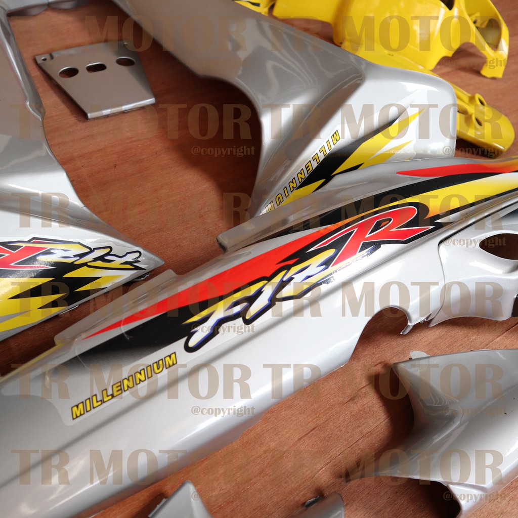 Cover Body Fizr F1zr Millenium Kuning Silver Full Set Halus Cover Bodi Yamaha Fiz r