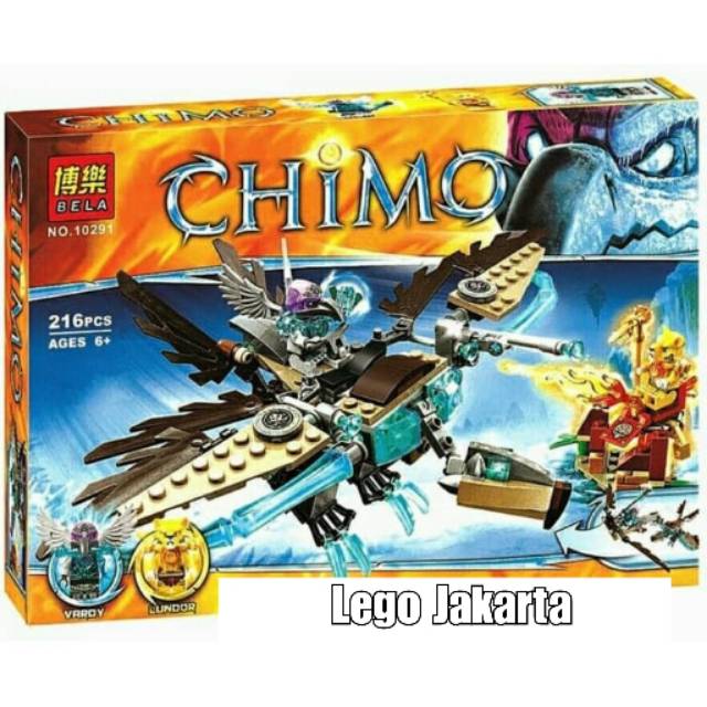 Mainan Lego Bricks 10291 Chima Vardy'S Ice Vulture Glider Minifigure Koleksi Kado Anak