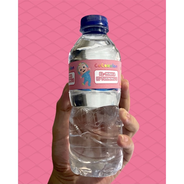 

Label Air Mineral ukuran 330 ml Tema Dino girl