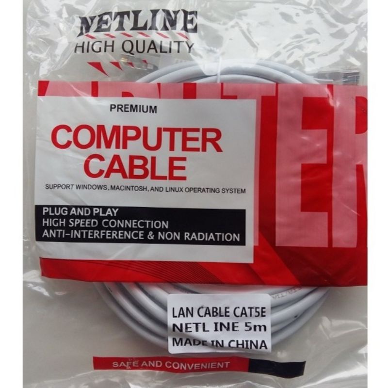 KABEL LAN CAT 5 / 5e 1,5M / 3M / 5M RJ45 UTP ( PRODUK SIAP PAKAI 1,5 meter / 3 meter / 5 meter )