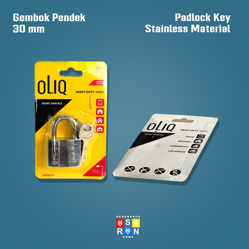 Kunci Gembok Rumah 30 M / Leher Pendek Resonance Home