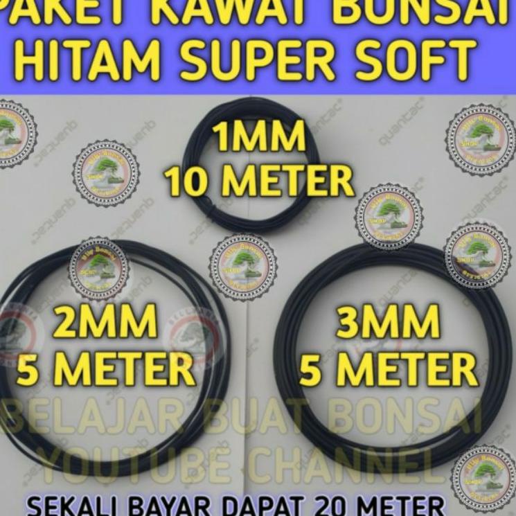 

(eqex -552) KAWAT BONSAI HITAM PAKET 1MM10M 2MM5M 3MM5M 55MYNE
