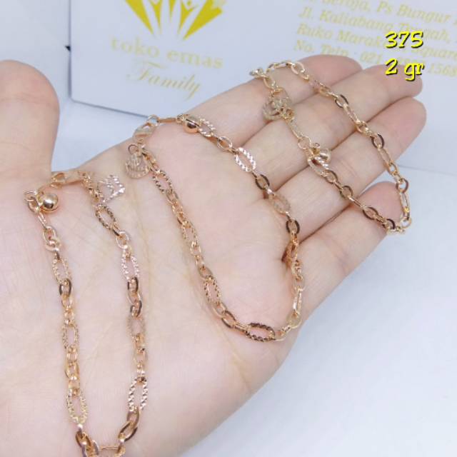  Gelang  emas  375  nori hollow berat 2  gram  Shopee Indonesia