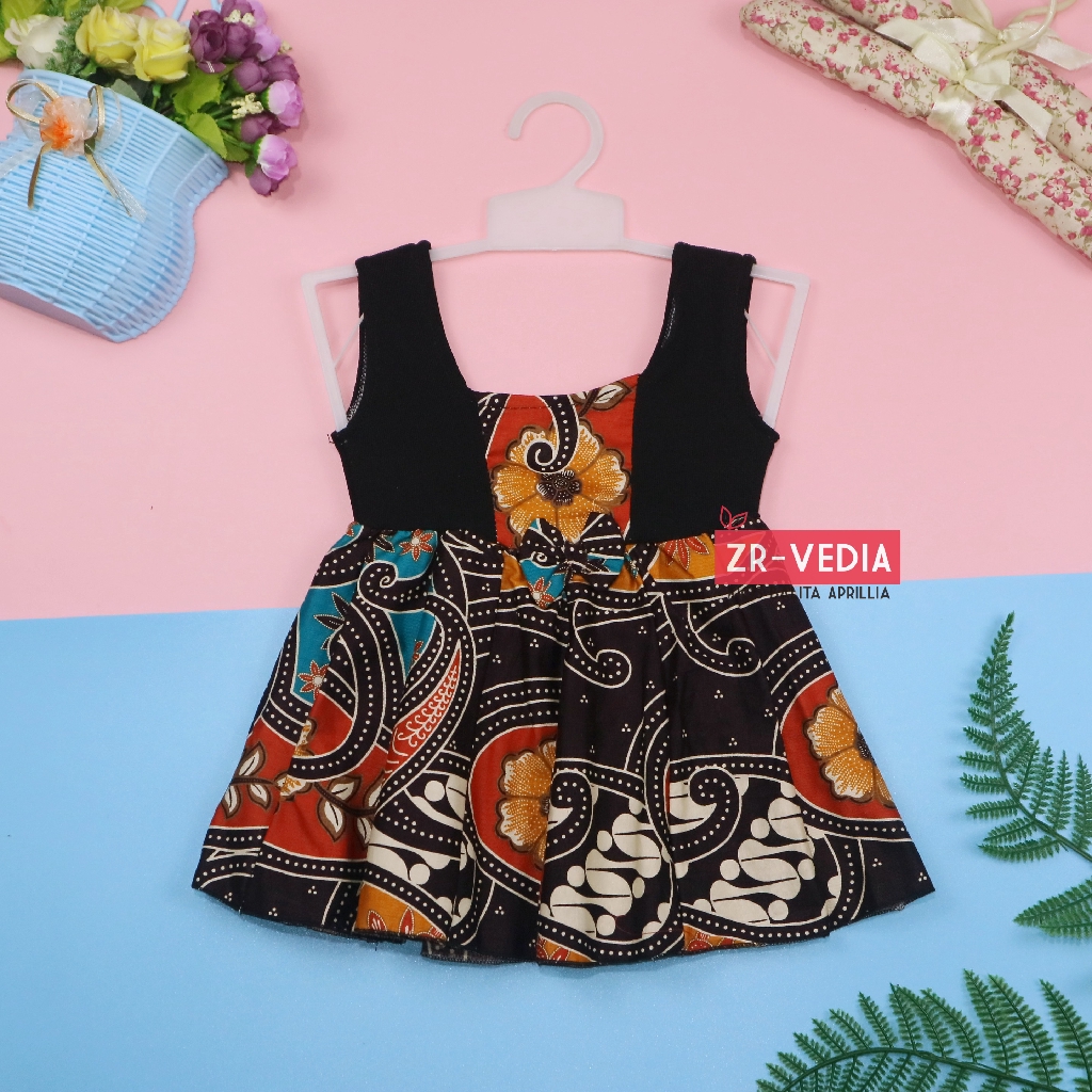 Dress Marsha Uk Bayi 3-6 Bulan / Baju Baby New Born Dres Batik Perempuan Gaun Tenun Bahan Adem Cewek