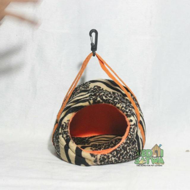 Sleeping Pouch Egg Pouch Tempat Tidur Sugar Glider Landak Mini Motif Harimau Jawa