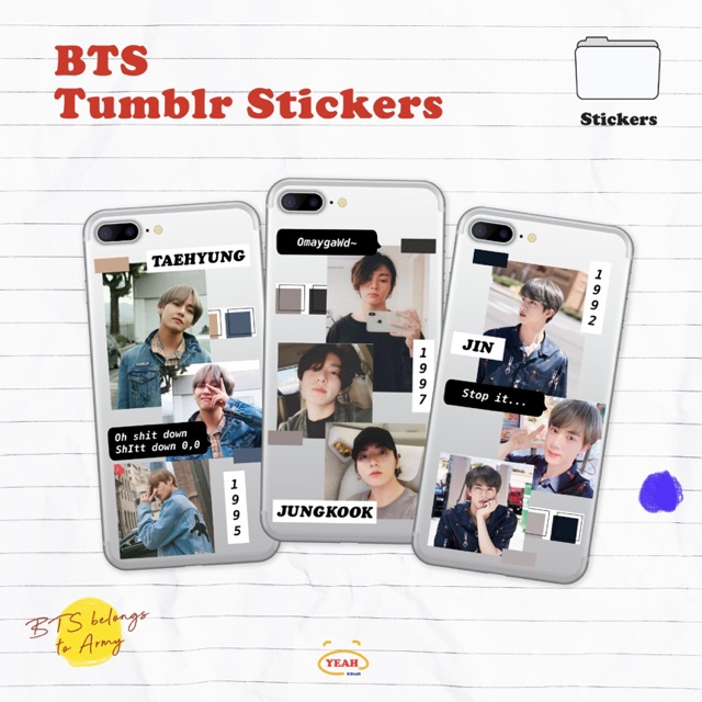 BTS Tumblr Stikers Set