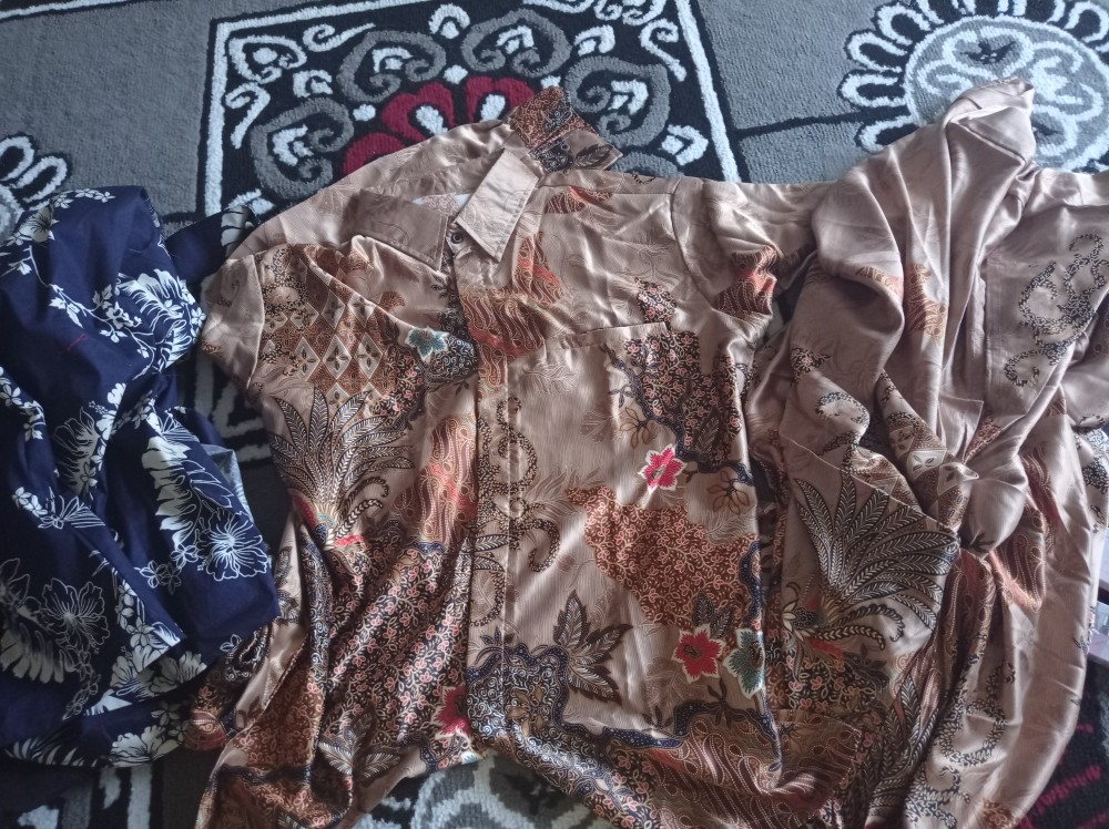 Vn1063 - Kemeja Batik Pria Lengan Panjang Atasan Kantor Grosir Murah