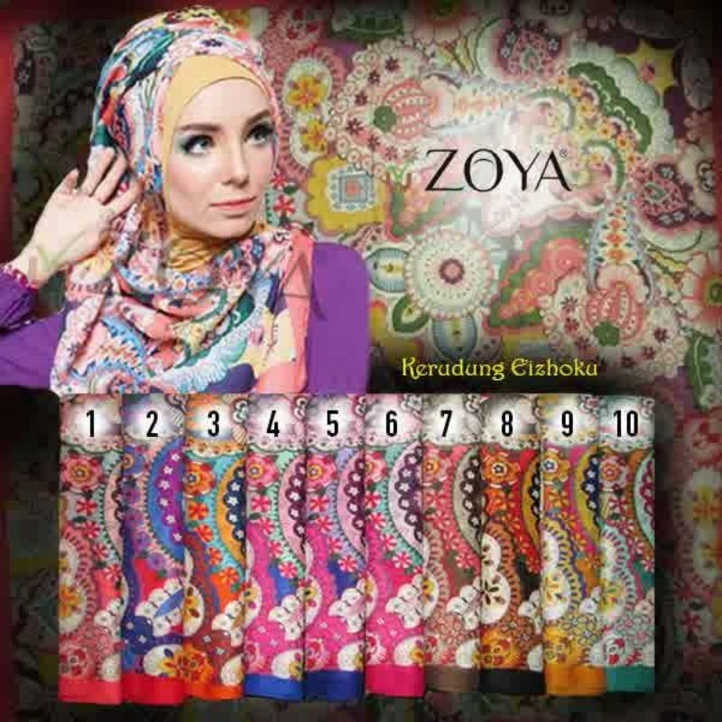 jilbab zoya segi empat