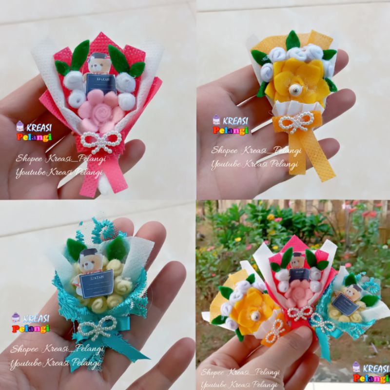 [Minimal Order 10 pcs] Buket Mini/Buket Bunga Wisuda/Buket Untuk Boneka/Buket Kecil/Hiasan Boneka Wi