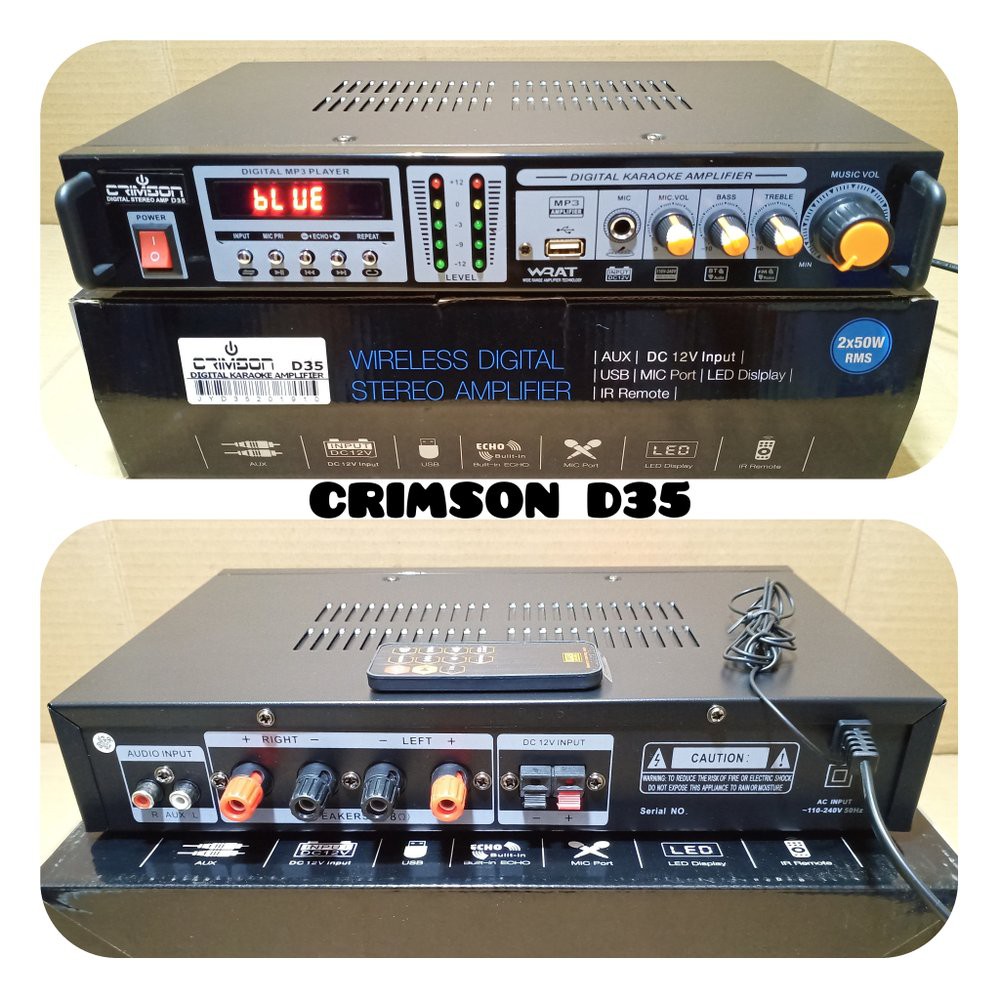 ampli mini bluetooth d35 amplifier kecil karaoke d 35 stereo