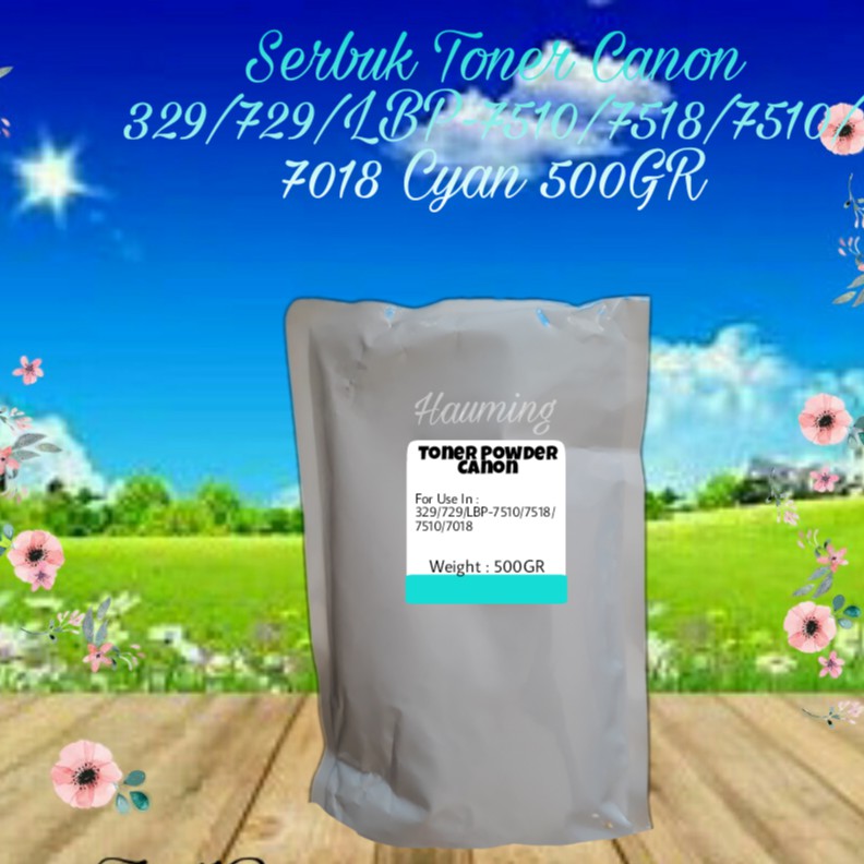 Serbuk Toner Canon CRG-329 729 CRG329 LBP-7510C 7518C 7018C LBP7018 LBP7510 LBP7518 Cyan 500gr