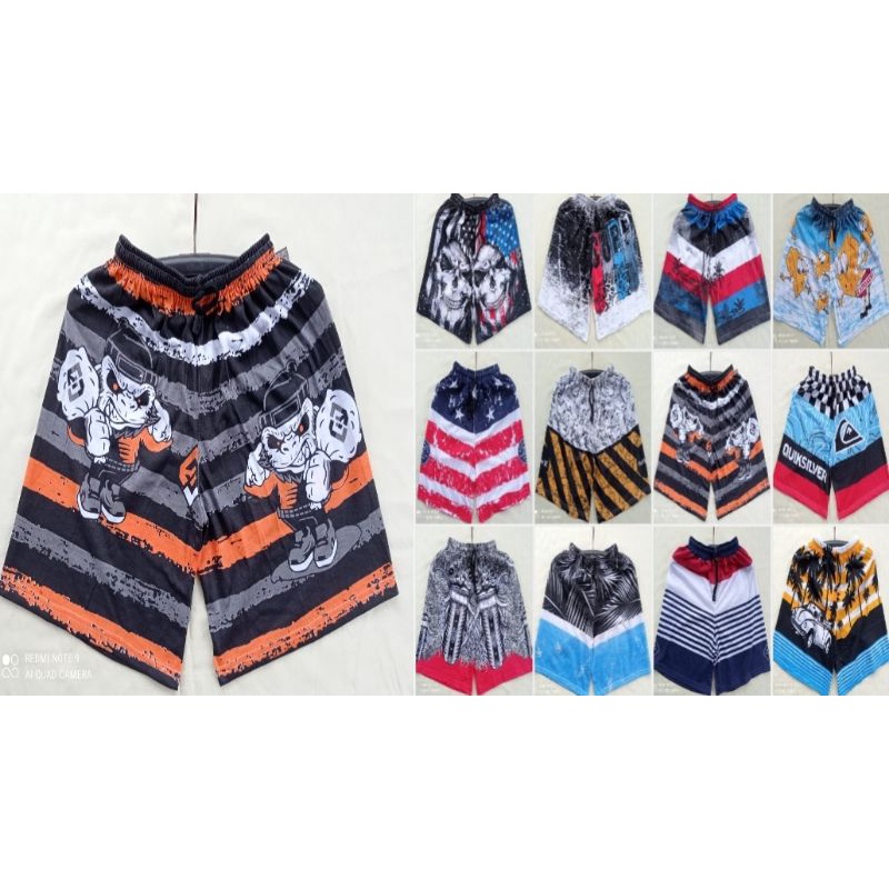 celana pendek boxer/celana surfing pria dan wanita dewasa fit to XXL