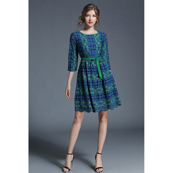 VINTAGE DRESS - MIDI DRESS - DRESS ETNIK WANITA IMPORT