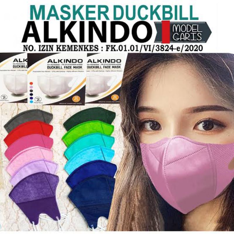 🆗COD MASKER DUCKBILL WARNA ALKINDO//MASKER DUCKBILL MIX WARNA