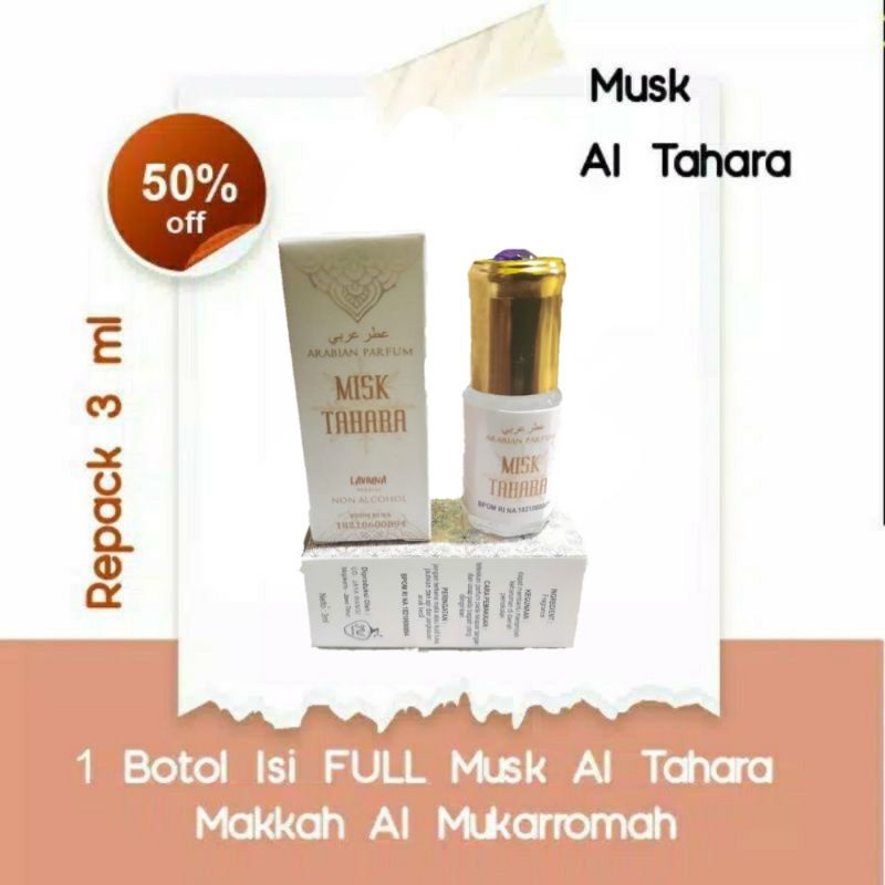 BPOM PARFUM ORIGINAL THAHARA 3 ML PREMIUM  MISK AL TAHARA MUSK THAHARAH PARFUM MISS V NON ALKHOHOL